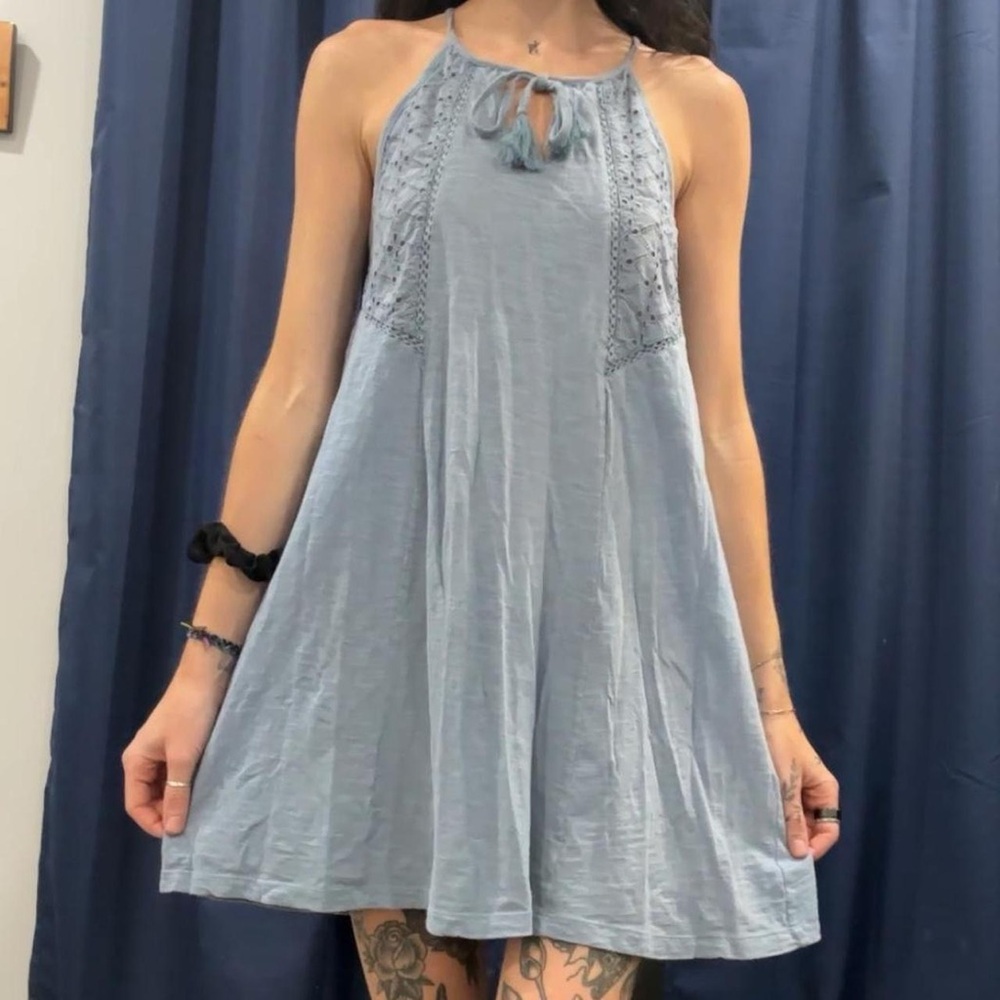 Roxy Dusty Blue Roxy Enchanted Island Mini Dress